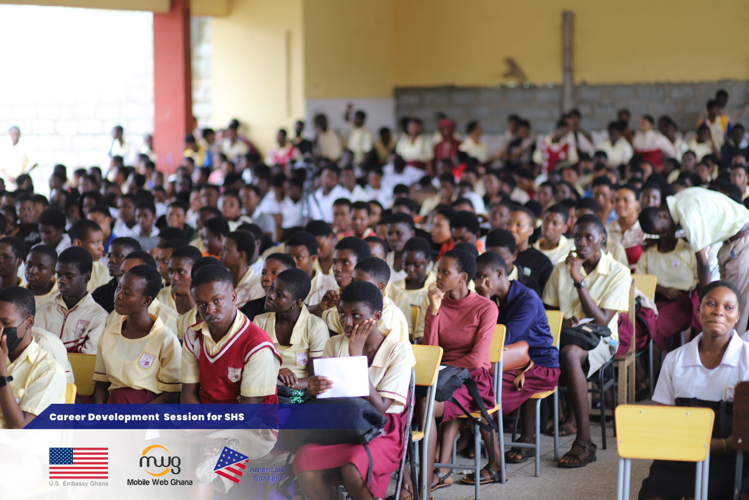 American Corner Agbogba Inspires 561 Students Through Career Development Session at Kwabenya Community Senior High School